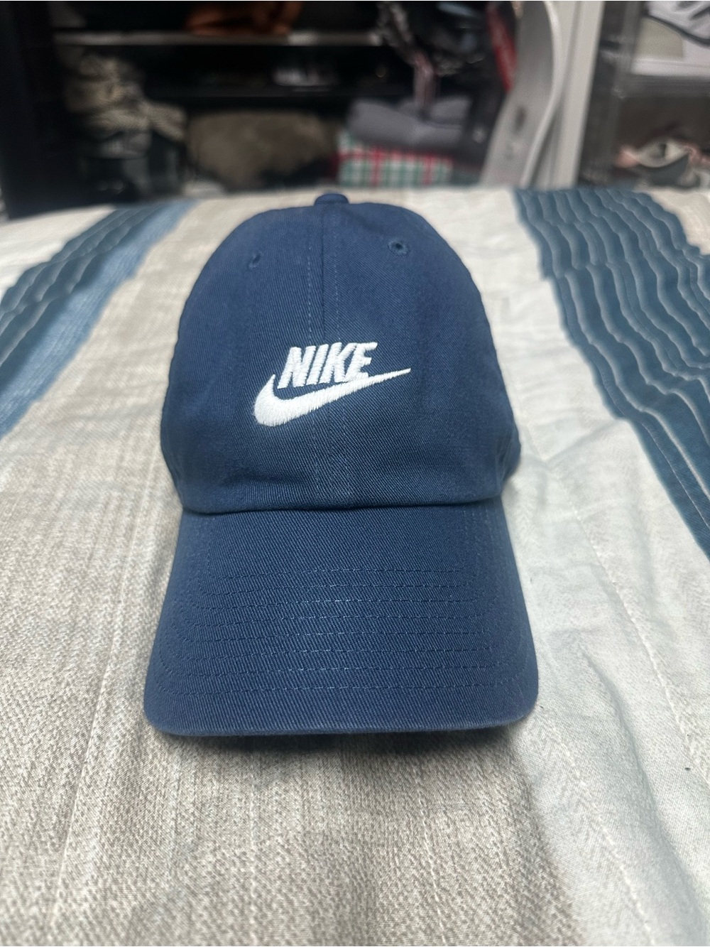 Navy - Nike Sportswear Heritage 86 Futura Wash Adjustable Hat (Great Condition)